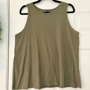 Old Navy Olive Green Ribbed Tank Top